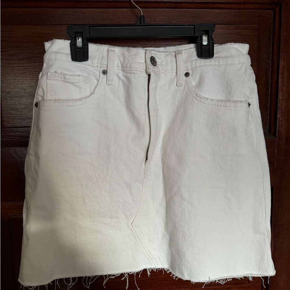 White Jean Skirt A&F Size 29